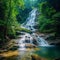 Chiang Mai allure Huai Sai Lueang waterfall in a tropical paradise