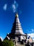 Chiang Mai, Doi Inthanon Buddhist stupa landmark tourism of north Thailand