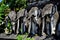 Chiang Mai, TH: Elephant Statues on Thai Temple