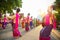 CHIANG MAI, THAILAND - 16 MAY 2016 : Thai nail dance at chiang mai province. Thailand culture by women dancing or nail dance.