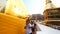 Chiang Mai,Thailand-February 12 ,2017:Buddhist believers walk around the stupa in the temple Wat Phra Sing.Traditional