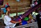 Chiang Mai, Thailand: Long Neck Woman Weaving