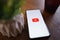 CHIANG MAI, THAILAND - Mar. 24,2019: Xiaomi Mi Mix 3 with Youtube apps on screen. YouTube is the popular online video sharing