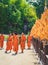 Chiang mai, Thailand - May 5, 2013 : novices monk in the buddhist temple, many of novices walking and talking with his friends