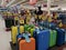 CHIANG RAI, THAILAND - FEBRUARY 15 : traveling suitcases sold in supermarket on February 15, 2019 in Chiang rai, Thailand