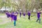 CHIANG RAI, THAILAND - MARCH 2 : unidentified elder people exercising in public park on March 2, 2016 in Chiang rai, Thailand.