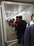 CHIANG RAI, THAILAND - MARCH 29 : unidentified travelers walking inside aero bridge or jetway at airport on March 29, 2019 in