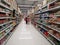 CHIANG RAI, THAILAND - MARCH 7, 2019 : two unidentified asian customers looking for goods in supermarket on March 7, 2019 in