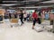 CHIANG RAI, THAILAND - MARCH 7, 2019 : Unidentified asian people using shopping cart in supermarket on March 7, 2019 in Chiang rai