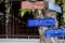 Chiangmai, Thailand - December 18, 2014: Wooden and plastic label of quote about Dhamma and goodness at Kuu Kham Temple Amphoe Mu