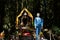 Chiangmai, Thailand - February 22, 2019: View of the shrine of Chao Krom Kiathe, a small spirit pavilion built for memorial to Air