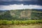 Chianti hills with vineyards. Tuscan Landscape between Siena and Florence. Italy