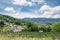 Chiasso, Ticino canton, Switzerland. View of the town of Italian Switzerland, from above, on a beautiful sunny day