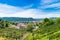 Chiasso, Ticino canton, Switzerland. View of the town of Italian Switzerland, from above, on a beautiful sunny day