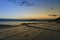 Chiavari - promenade at sunset - Portofino view - Liguria - Italy