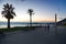 Chiavari - promenade at sunset - Portofino view - Liguria - Italy