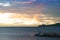 Chiavari - promenade at sunset - Portofino view - Liguria - Italy