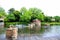 CHIBA, JAPAN: Tourist sailing canoe in Tokyo Disneyland