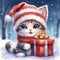 Chibi Cat\'s Christmas Gift: Winter Warmth