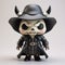 Chibi Cow Vinyl Toy With Plague Doctor Mask - Funko Fan Made Skull Figure