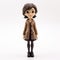 Chibi Tan Jacket Anime Figure - Hyper-realistic Sculpture By Women Designers