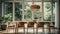 chic blurred mid century interior design