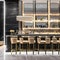 A chic cocktail bar with a mirrored back wall, a sleek marble counter, and a collection of crystal glassware1, Generative AI