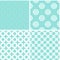 Chic different vector seamless patterns.