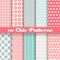 Chic different vector seamless patterns (tiling).