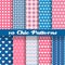 Chic different vector seamless patterns (tiling)