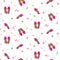 Chic girl pink pumps fashion seamless pattern.