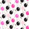Chic glamour party balloons seamless pattern.