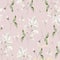 Chic magnolia floral pattern on blush pink background