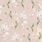 Chic magnolia floral pattern on blush pink background