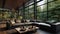 chic modern design of a dark expensive interior of a luxurious