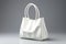 Chic origami style 3D render Floating white bag, fashion accessory creativity