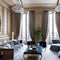 Chic Parisian Apartment: A sophisticated apartment with ornate moldings, velvet upholstery, and a wrought-iron balcony1, Generat