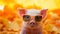 Chic Piglet in Sunglasses Adorable Fashion Model Portrait