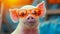 Chic Piglet in Sunglasses Adorable Fashion Model Portrait