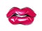 Chic pink lips.