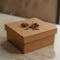 Chic presentation Brown cupboard gift box mockup, stylish and versatile