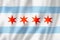 Chicago city flag, Illinois, USA