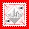 Chicago City Line Style Postage Stamp Design