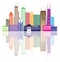 Chicago City Skyline Color Vector Illustration