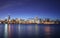 Chicago city skyline at night