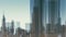 Chicago city skyscrapers abstract 3D animation