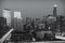 Chicago cityscape at night. Lake Street and Interstate 90. Long exposure.