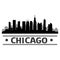 Chicago DC Skyline City Icon Vector Art Design