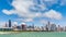 Chicago Downtown City Time Lapse with waves on the Lake