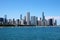 Chicago downtown skyline with Michigan lake